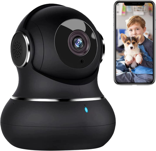 Little Elf 2K 360° Indoor Security Camera - Crystal Clear, Full Coverage Monitoring for Your Home, Pets & Family