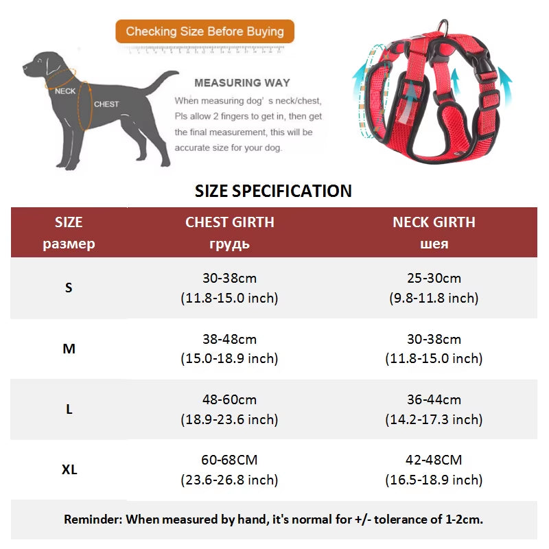 Dog Harness Vest No Pull Easy Control Reflective Dog Harness for Small Medium Dogs Soft Breathable Mesh Adjustable Pet Harness